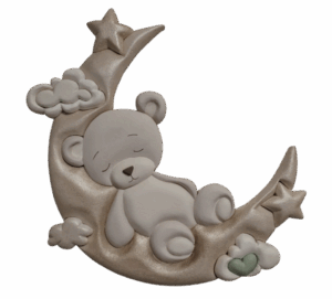 Teddy Moon Maci a holdon 3D faldekoráció gyermekeknek ArtOpor