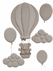 Bubble Bear szett 3 D prémium faldekoráció ArtOpor